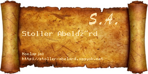 Stoller Abelárd névjegykártya